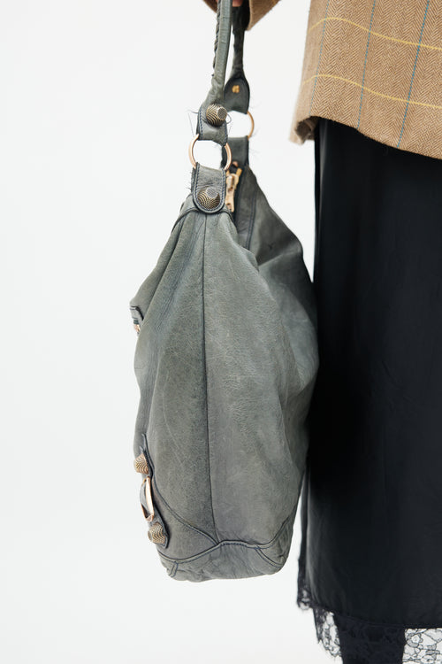 Balenciaga Grey Leather Giant 21 Shoulder Bag
