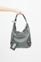 Balenciaga Grey Leather Giant Day Tote Bag