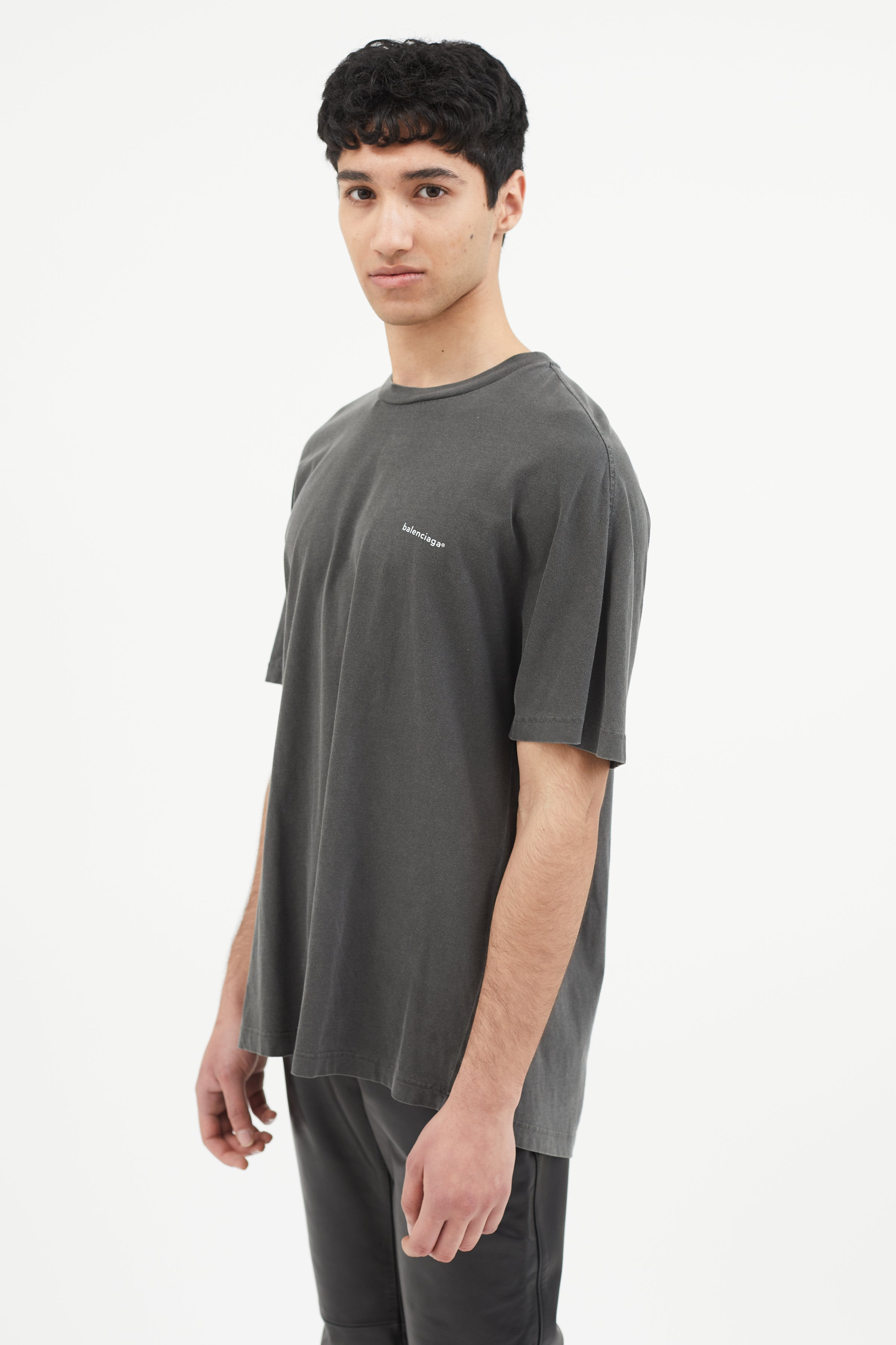 Balenciaga // Grey Logo T-Shirt – VSP Consignment