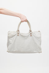 Balenciaga Grey Motocross Work Leather Bag