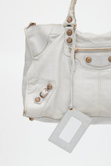 Balenciaga Grey Motocross Work Leather Bag