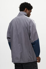 Balenciaga Grey & Multicolour Logo Striped Track Jacket