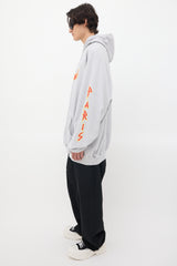Balenciaga Grey & Multicolour Metal Logo Oversized Hoodie