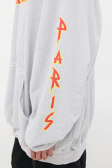 Balenciaga Grey & Multicolour Metal Logo Oversized Hoodie