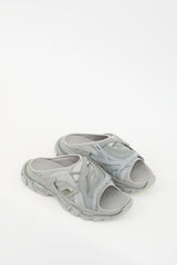 Balenciaga Grey Rubber Track Slide