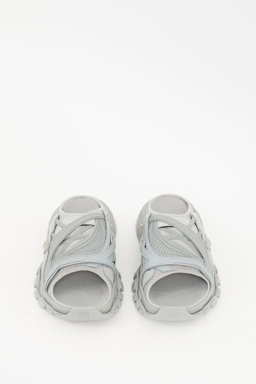 Balenciaga Grey Rubber Track Slide