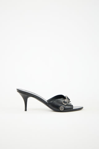 Balenciaga Crinkled Leather Cagole Sandal