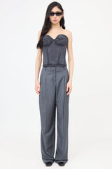 Balenciaga Knit Distressed Bustier Top