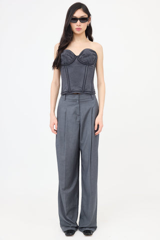 Balenciaga Knit Distressed Bustier Top