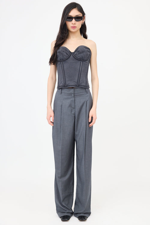 Balenciaga Knit Distressed Bustier Top