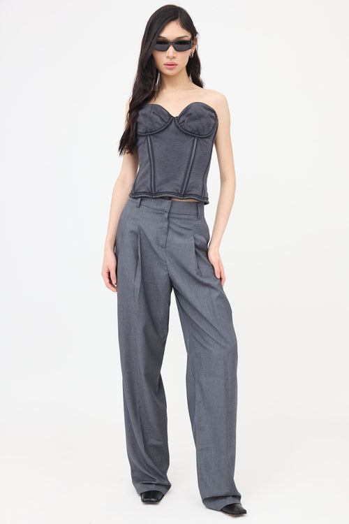 Balenciaga Knit Distressed Bustier Top