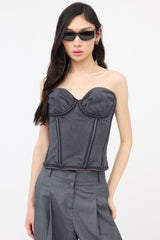 Balenciaga Knit Distressed Bustier Top