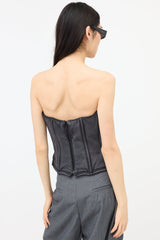 Balenciaga Knit Distressed Bustier Top