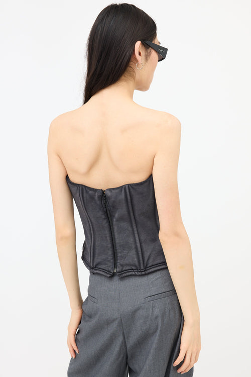 Balenciaga Knit Distressed Bustier Top