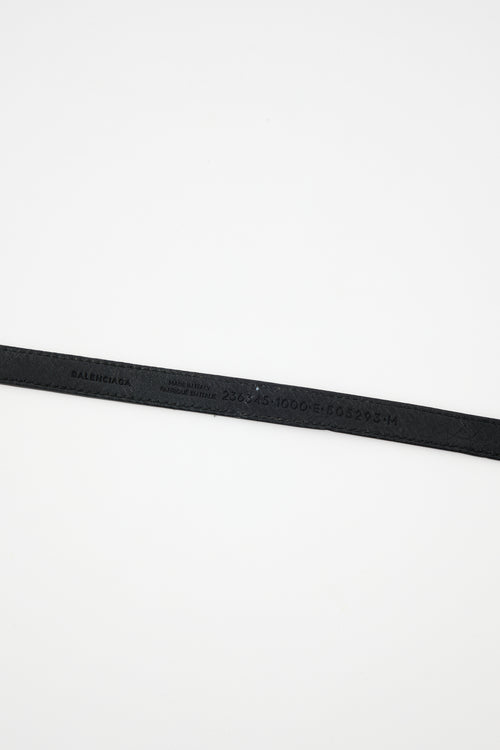 Balenciaga Leather Arena Triple Tour Bracelet