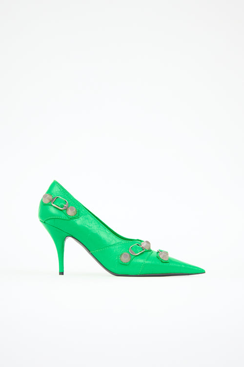 Balenciaga Leather Cagole Pump