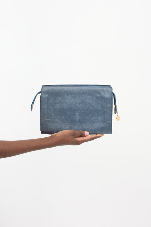 Balenciaga Leather Cherche Travel Clutch