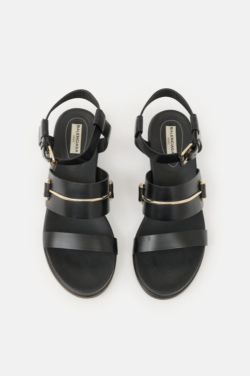 Balenciaga Leather Gladiator Sandal