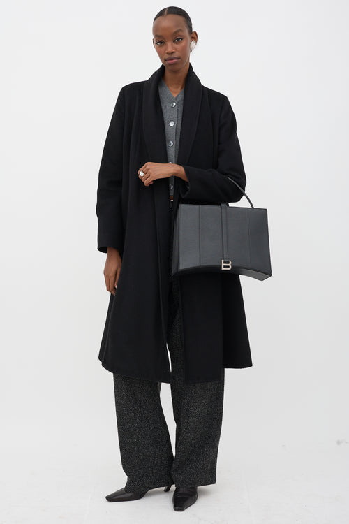 Balenciaga Leather Hourglass East West Tote Bag