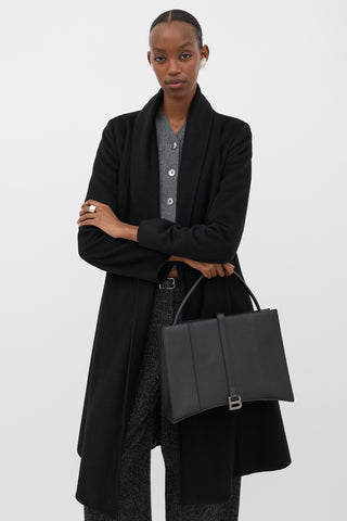 Balenciaga Leather Hourglass East West Tote Bag