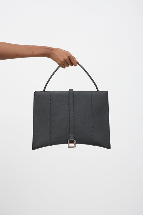 Balenciaga Leather Hourglass East West Tote Bag