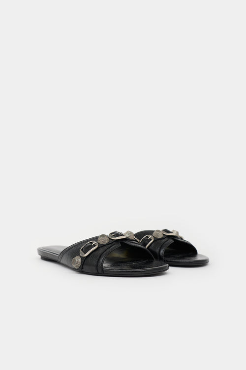 Balenciaga Leather Le Cagole Slide