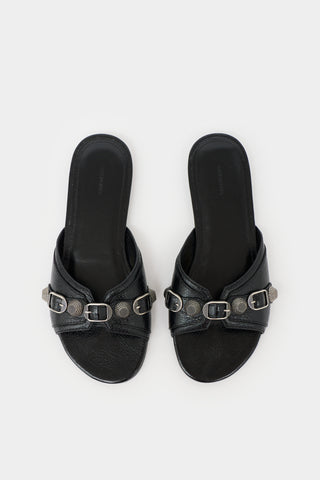 Balenciaga Leather Le Cagole Slide