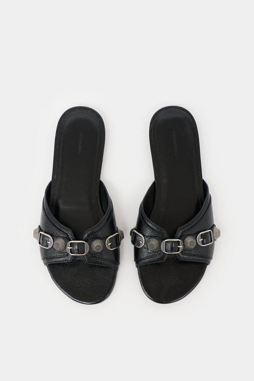 Balenciaga Leather Le Cagole Slide