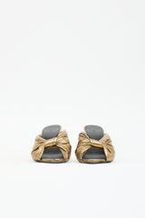 Balenciaga Leather Peep Toe Sandal