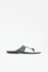 Balenciaga Leather Brogue T-Strap Sandal
