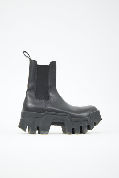 Balenciaga Leather Bulldozer Chelsea Boot