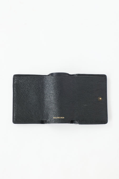 Balenciaga Leather Graffiti Papier Wallet