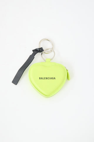 Balenciaga Leather Heart Compact Mirror