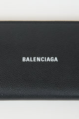Balenciaga Leather Logo Zip Wallet