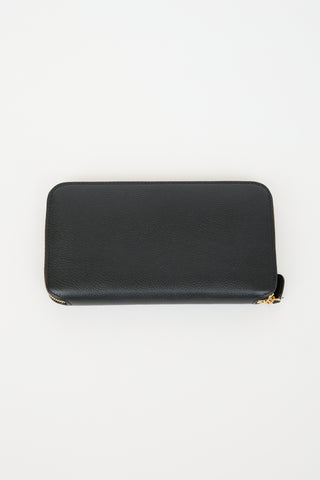Balenciaga Leather Logo Zip Wallet