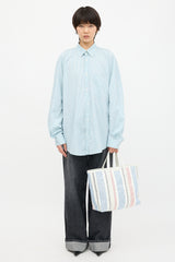 Balenciaga Leather Medium Barbes Tote Bag