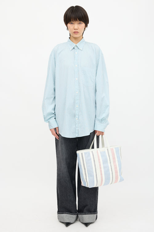 Balenciaga Leather Medium Barbes Tote Bag