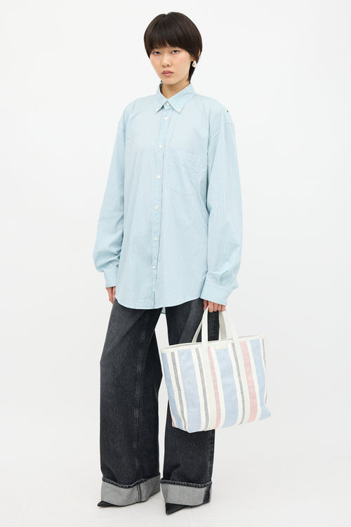 Balenciaga Leather Medium Barbes Tote Bag