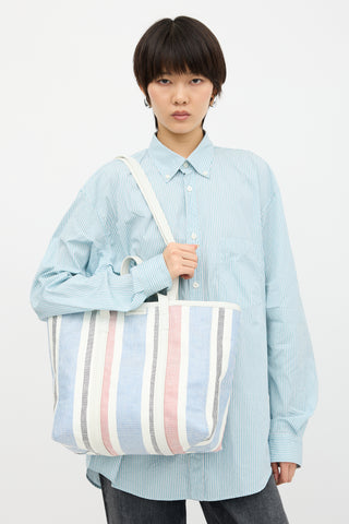Balenciaga Leather Medium Barbes Tote Bag
