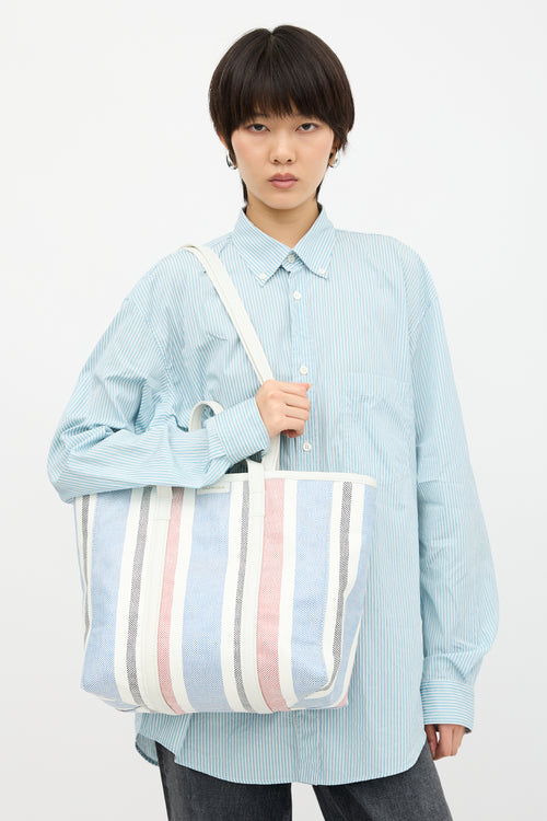 Balenciaga Leather Medium Barbes Tote Bag