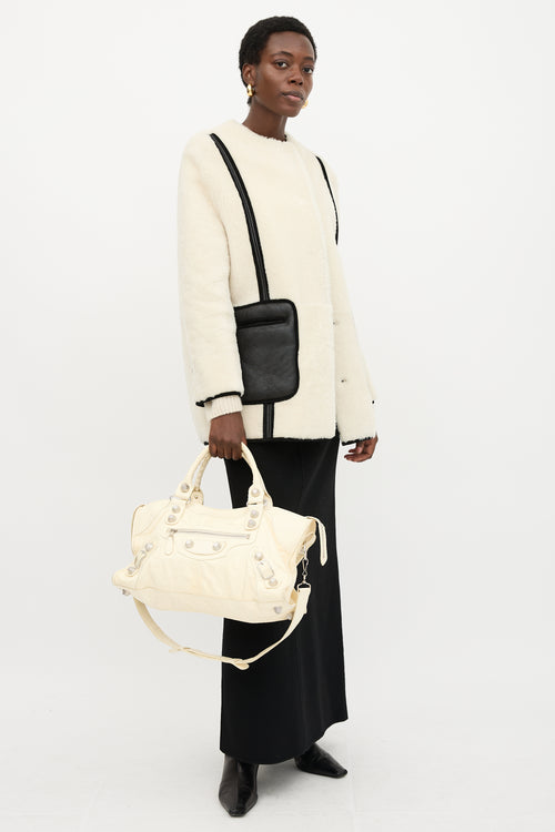 Balenciaga Leather Motocross City Bag