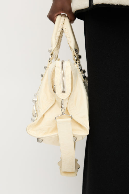 Balenciaga Leather Motocross City Bag