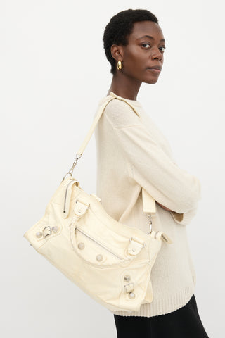 Balenciaga Leather Motocross City Bag