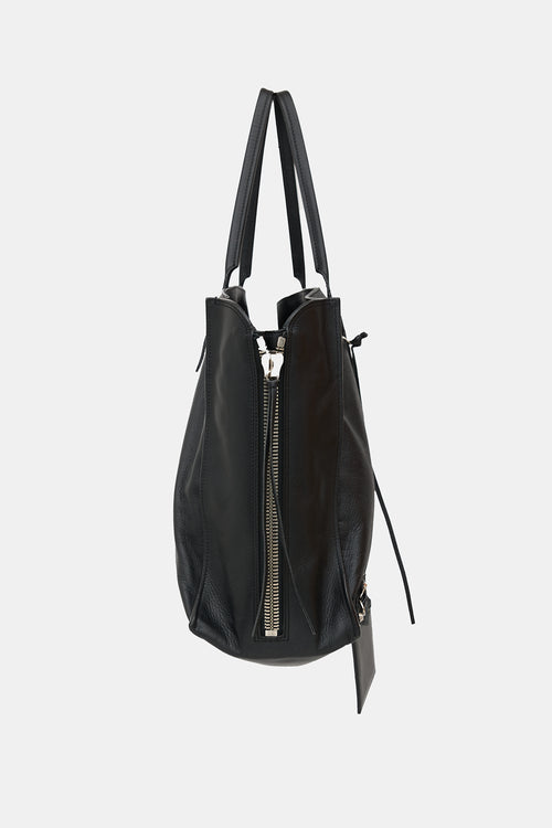 Balenciaga Leather Papier A4 Zip Around Tote Bag