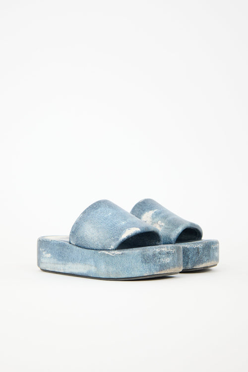 Balenciaga Leather Rise Slide
