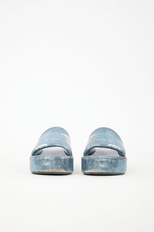 Balenciaga Leather Rise Slide