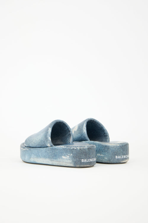 Balenciaga Leather Rise Slide