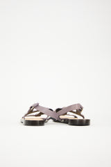 Balenciaga Leather Studded T-Strap Sandal
