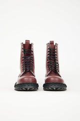 Balenciaga Leather Woven Combat Boot