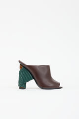 Balenciaga Leather Wrap Heel Mule